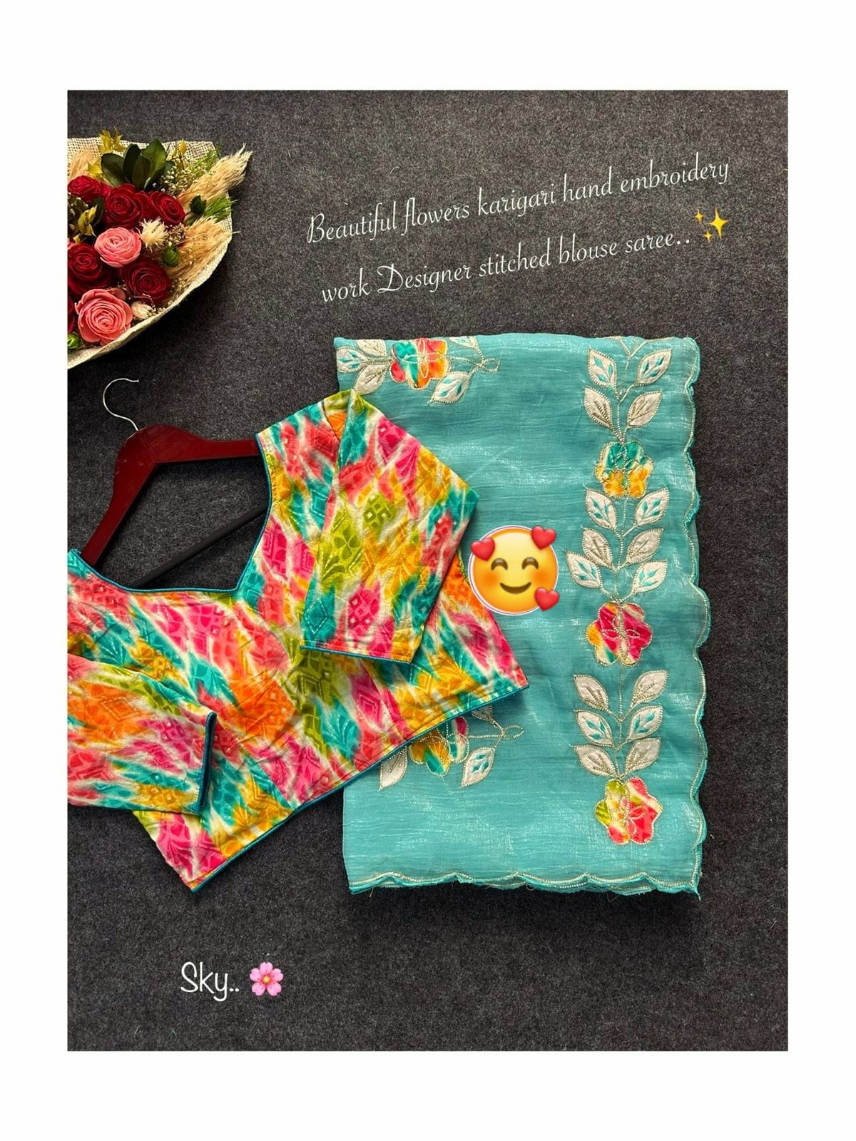Crunchy crush saree