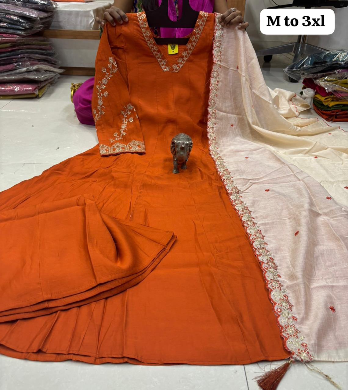 BEAUTIFUL HAND WORK ANARKALI KURTI