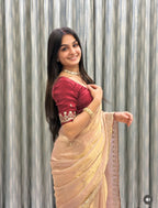 Emrodairy Work Saree