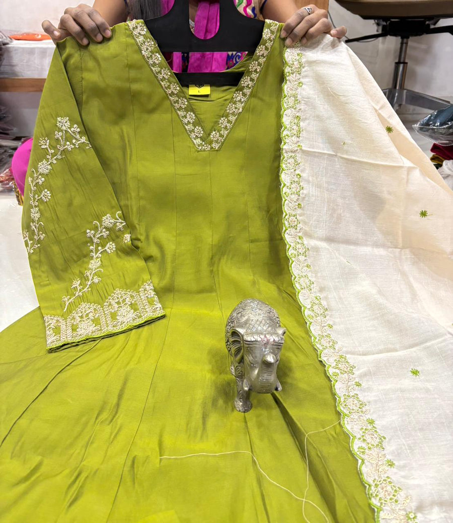 BEAUTIFUL HAND WORK ANARKALI KURTI