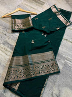 Banarasi sami katan silk saree B100