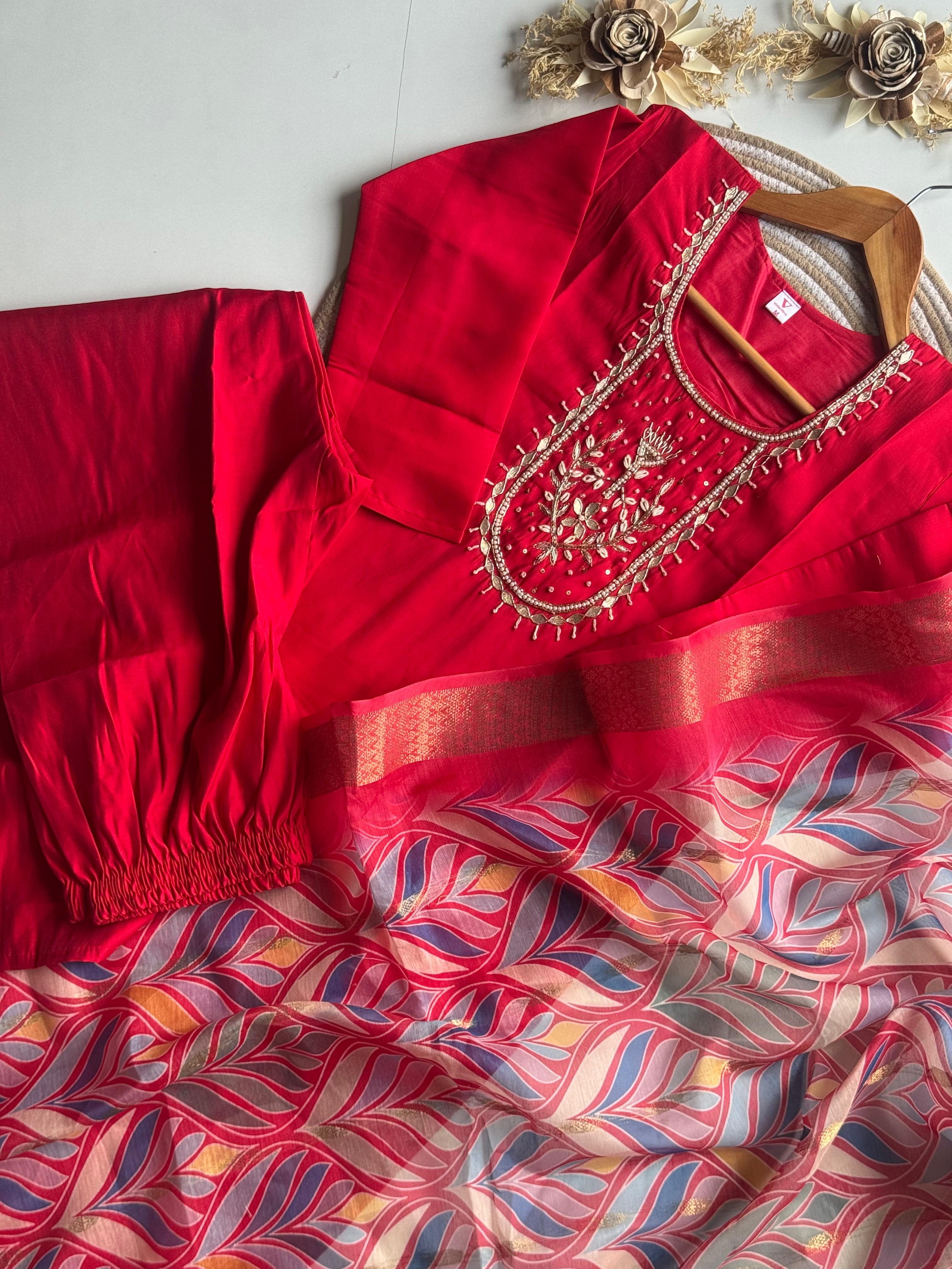 3 piece Kurti Pant Dupatta Set