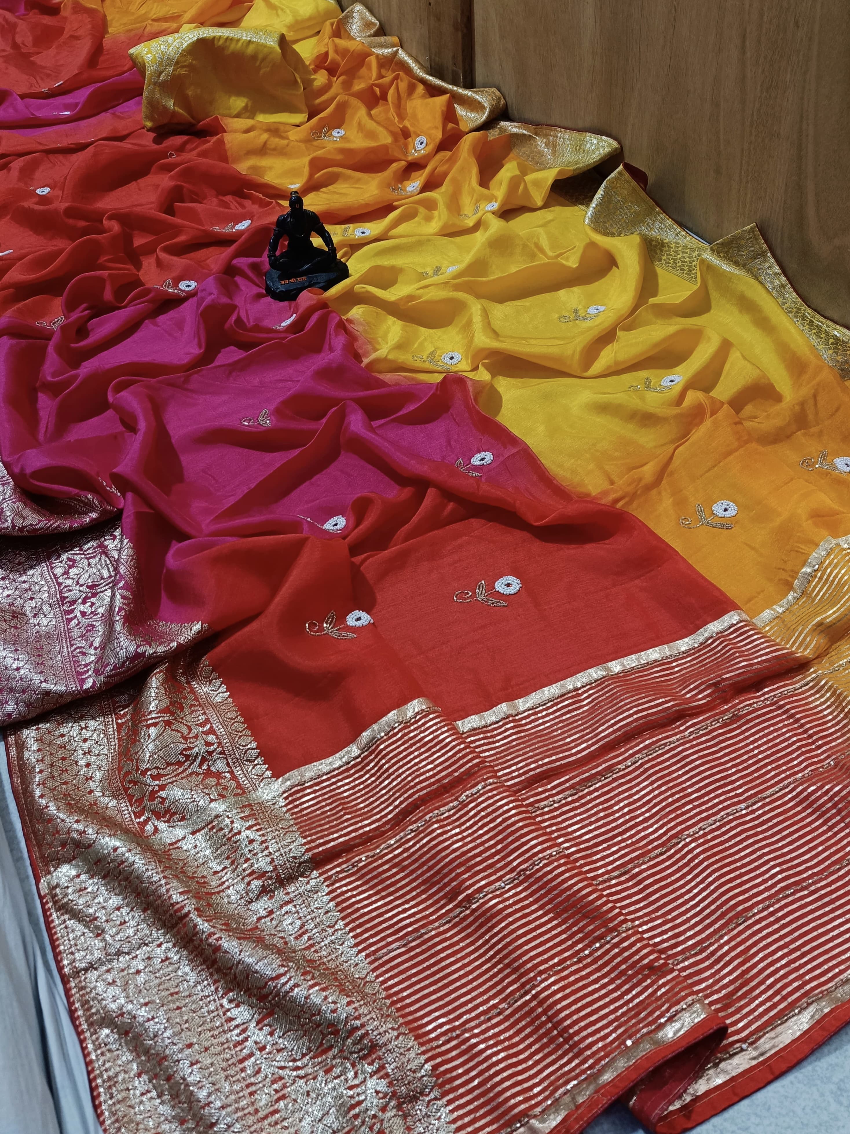 Russian chitpallu jari border sarees