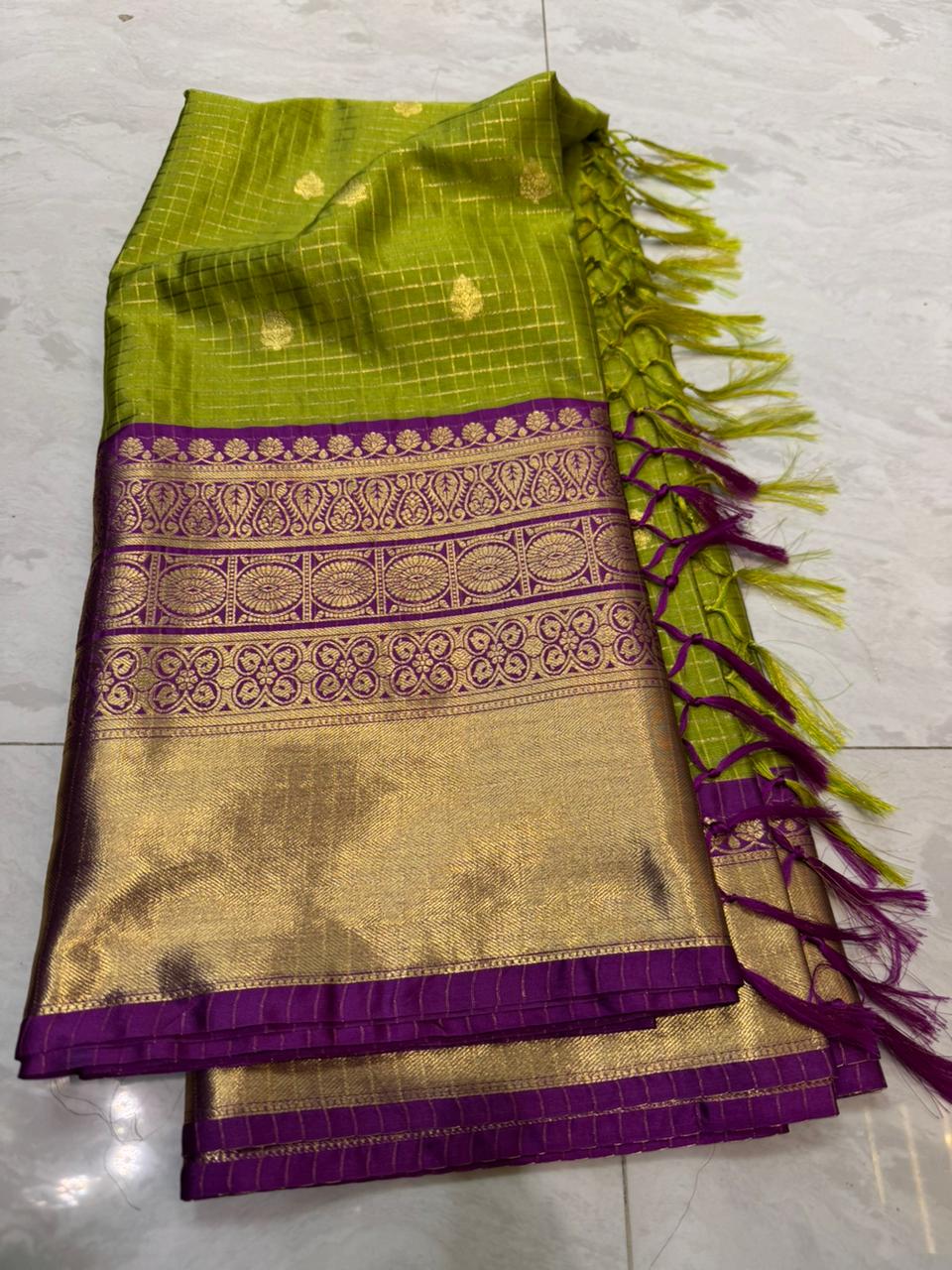 Banarasi soft tusser dupia pattu