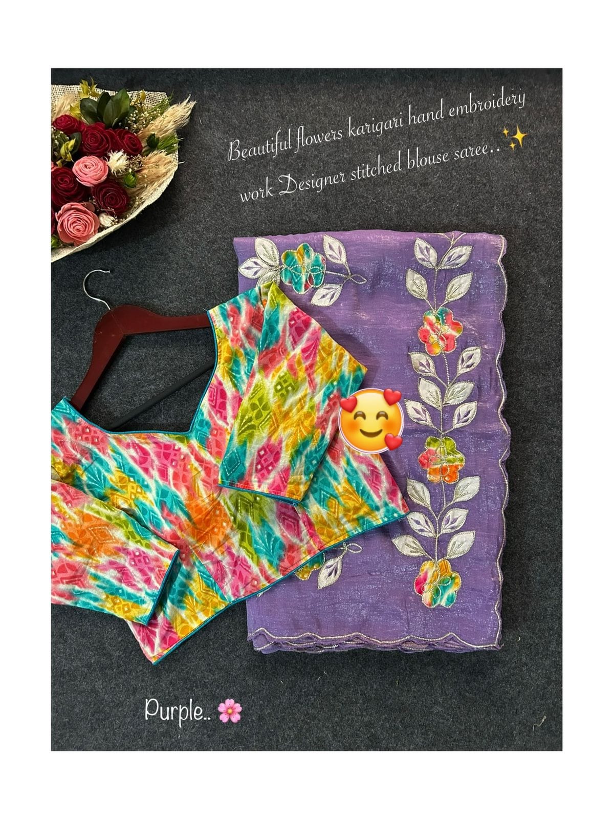 Crunchy crush saree