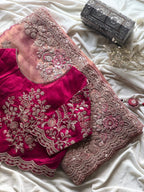 Blush pink sareee