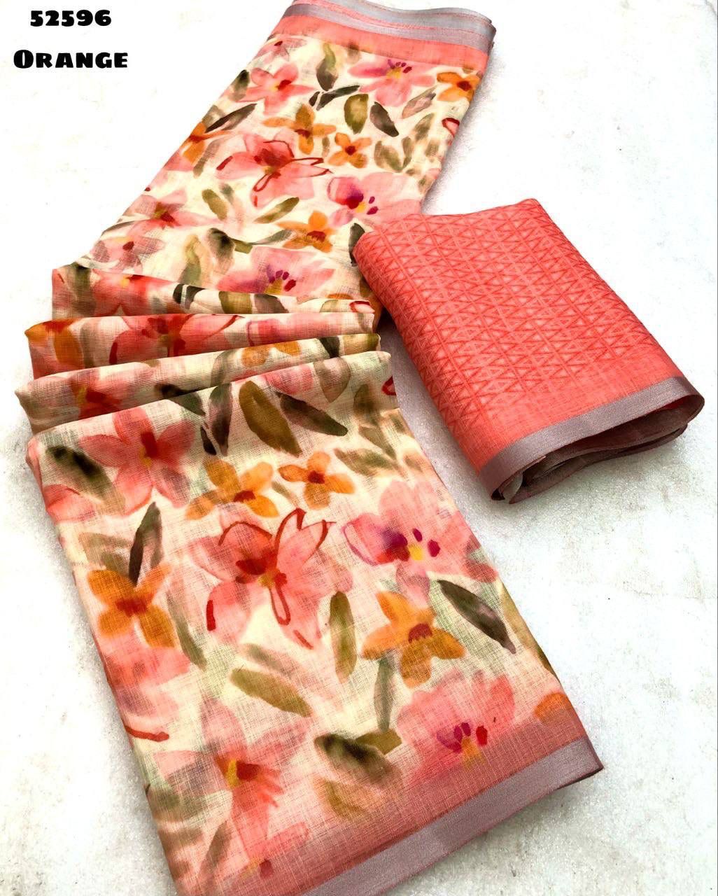 Lenin floral saree