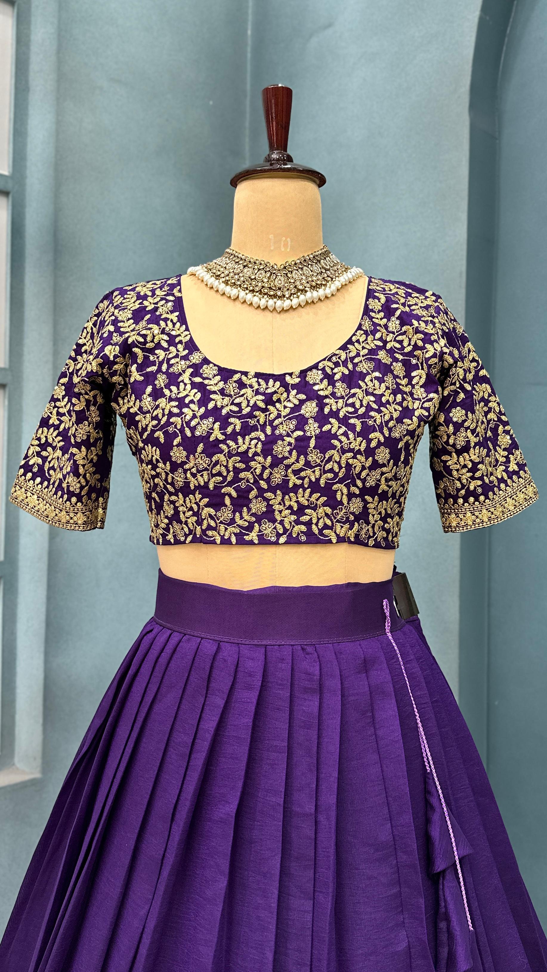 Vichitra silk lehanga HA120