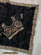 fandy satin saree