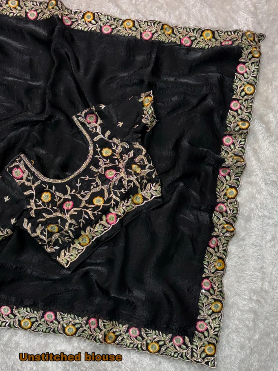 fandy satin saree