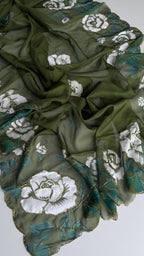 Tabby saree with complete hand work