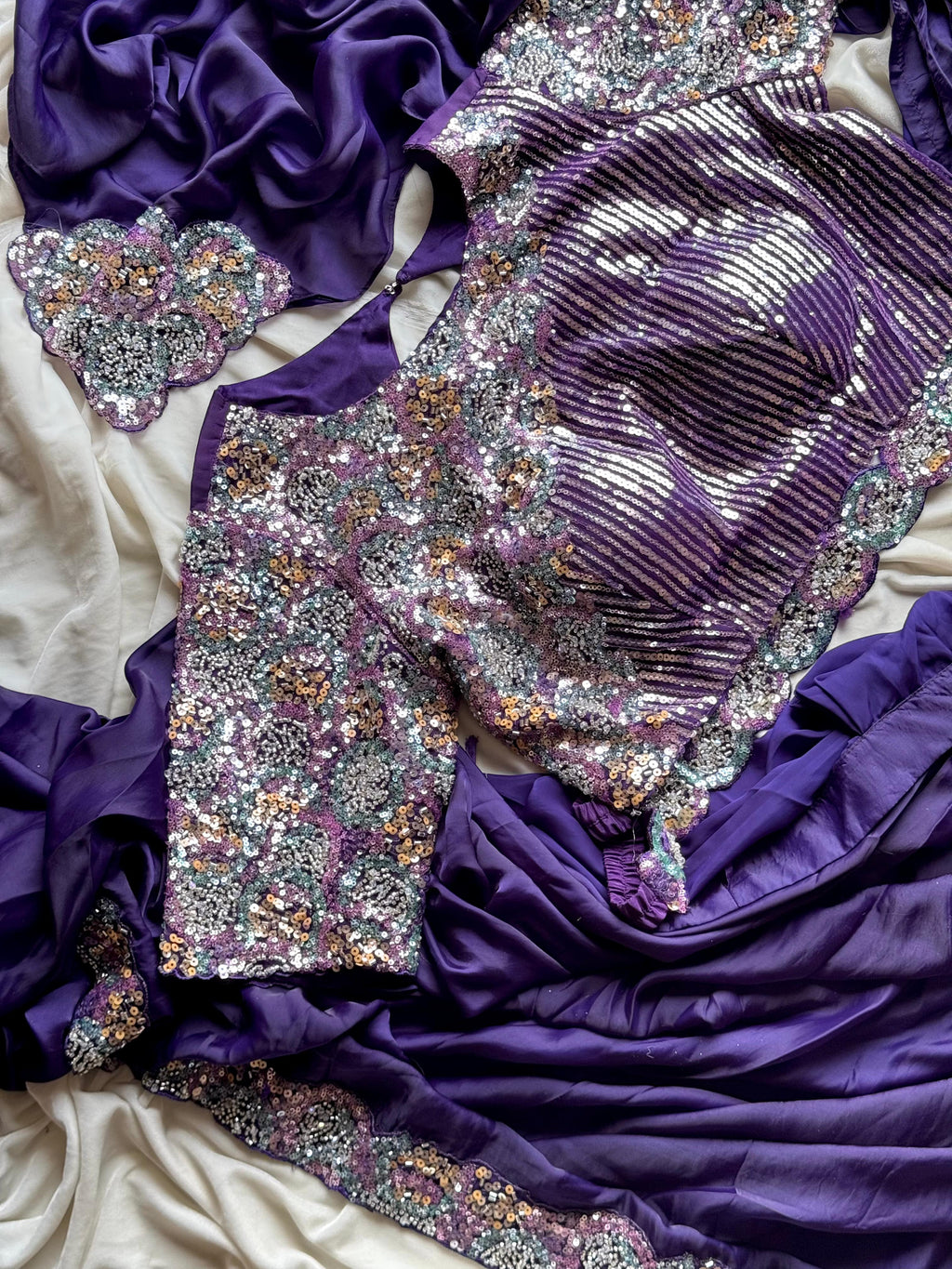 Ultra Violet 1 minute saree