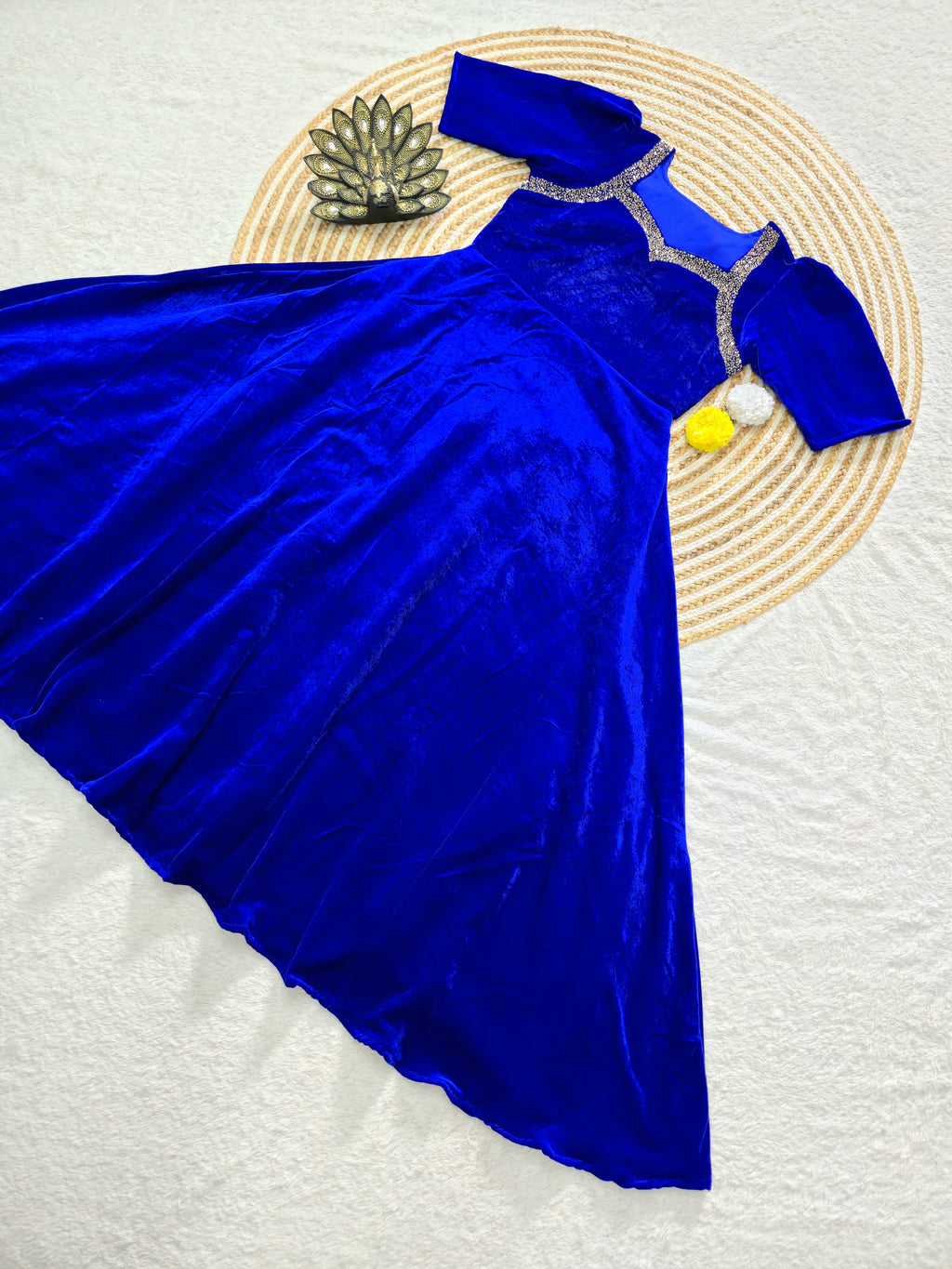 Velvet Designer Hand work Gown