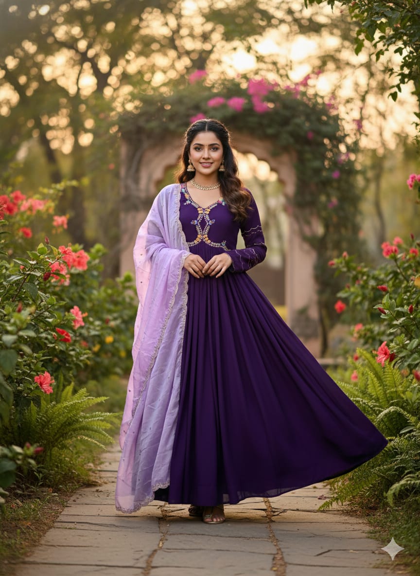 Anarkali with Dupatta