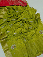 silk jari saree