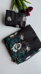 Tabby saree with complete hand work