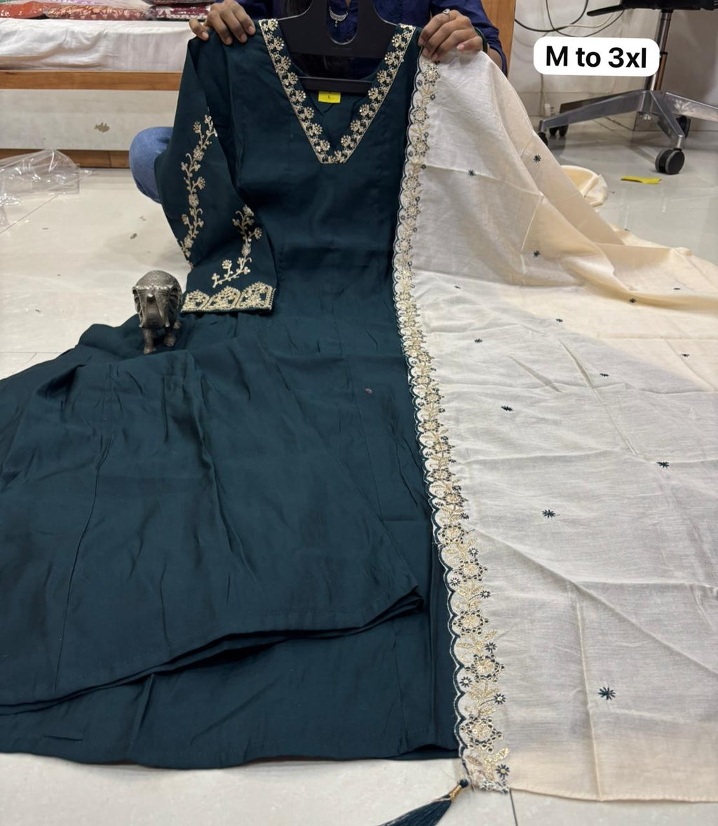 BEAUTIFUL HAND WORK ANARKALI KURTI