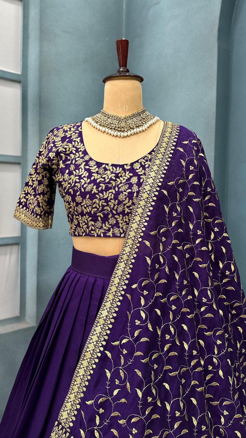 Vichitra silk lehanga HA120