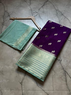 Row mango silk saree