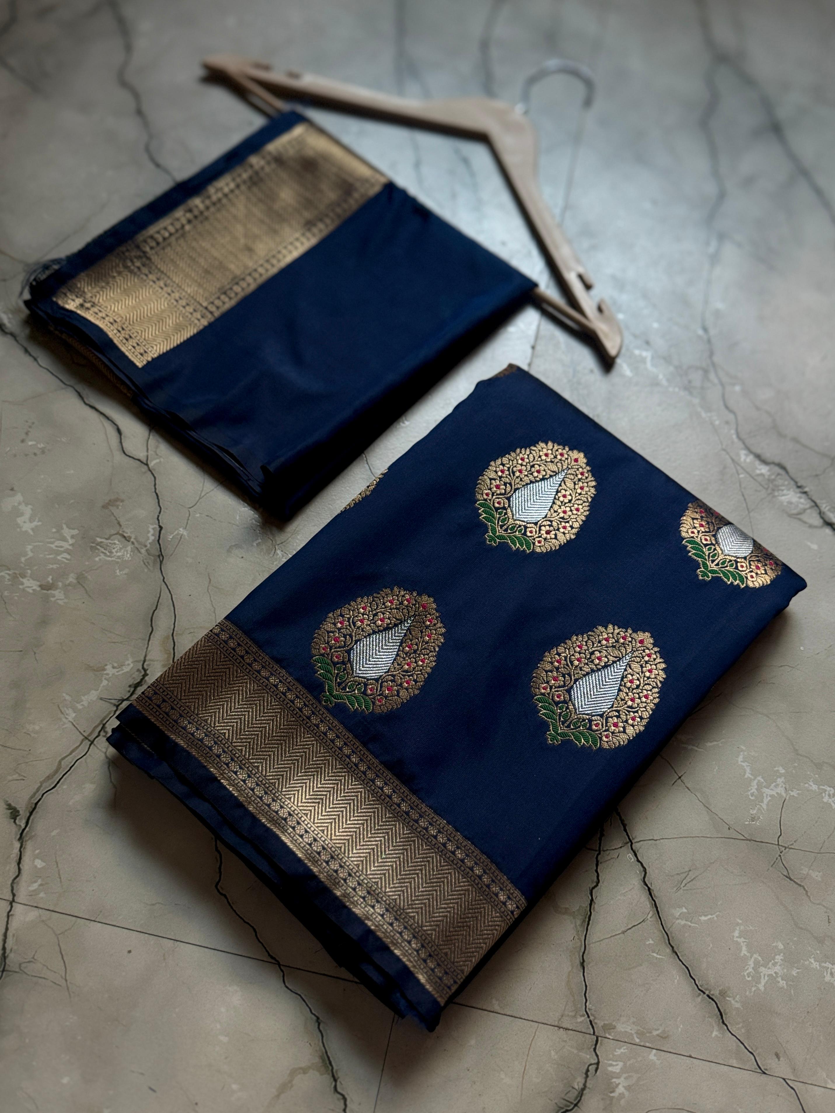 Banarasi semi katan silk saree