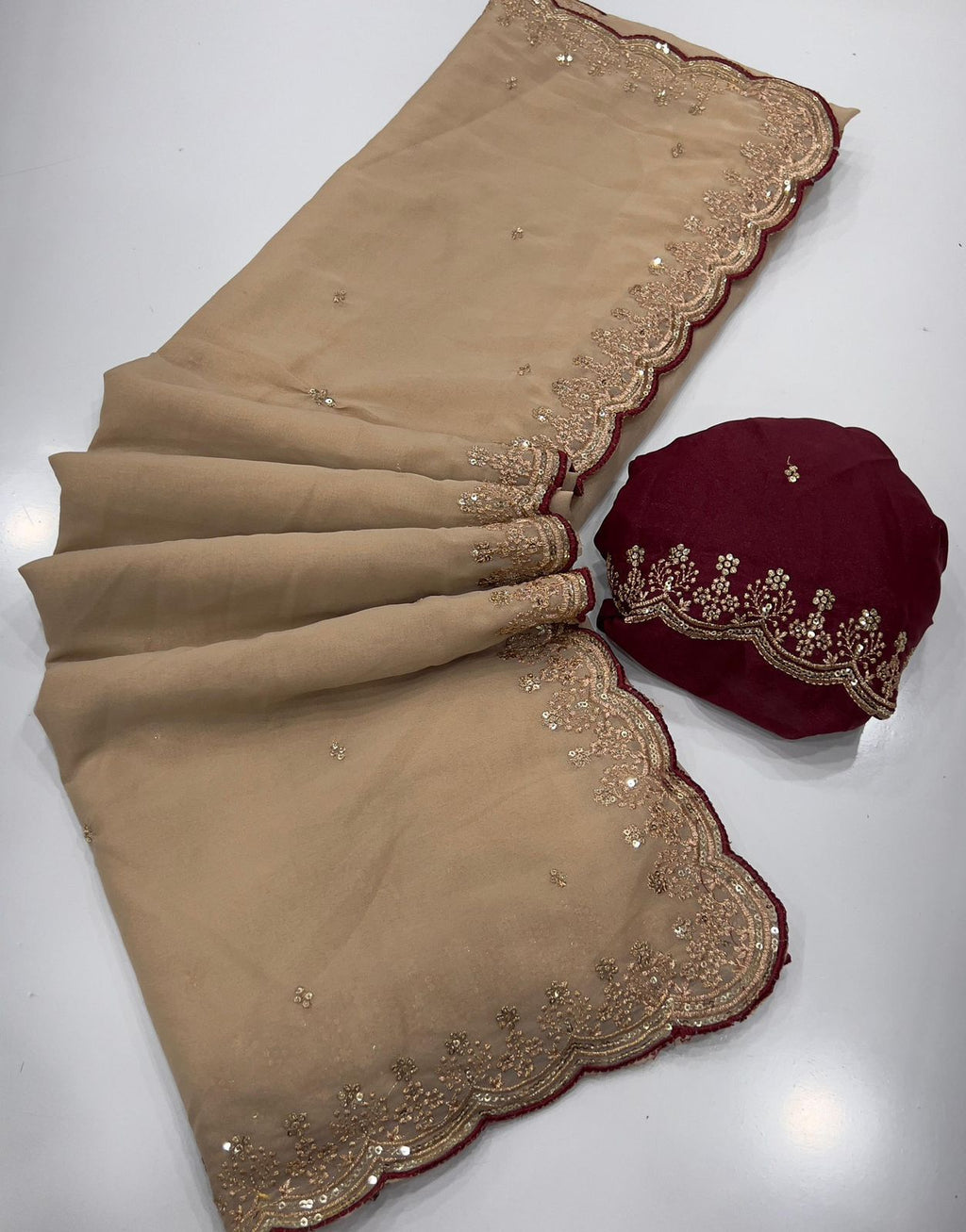 Emrodairy Work Saree