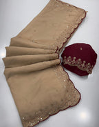 Emrodairy Work Saree