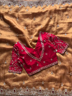 Cocktail handwork saree