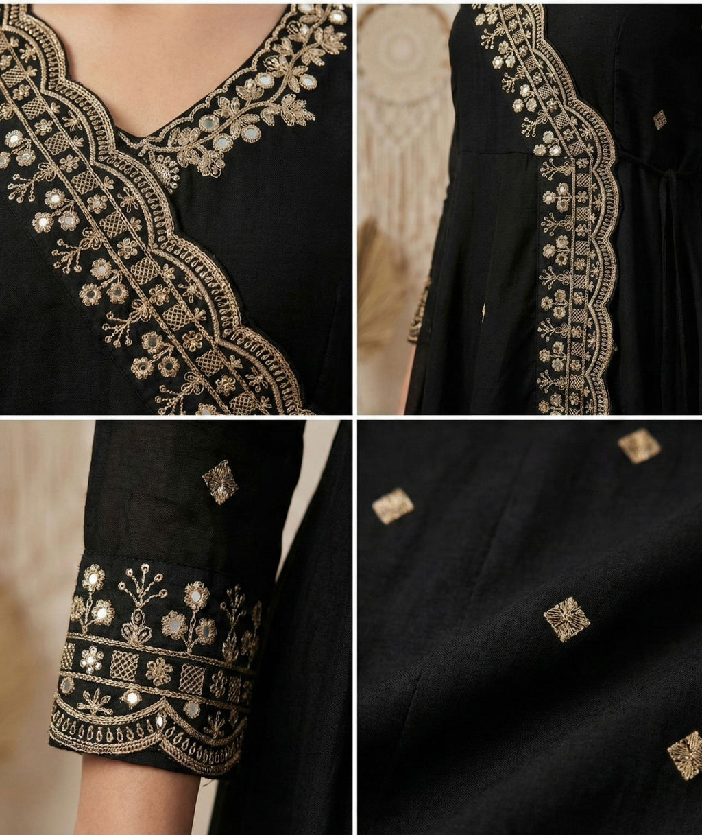 Vichitra Silk long frock