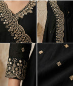 Vichitra Silk long frock
