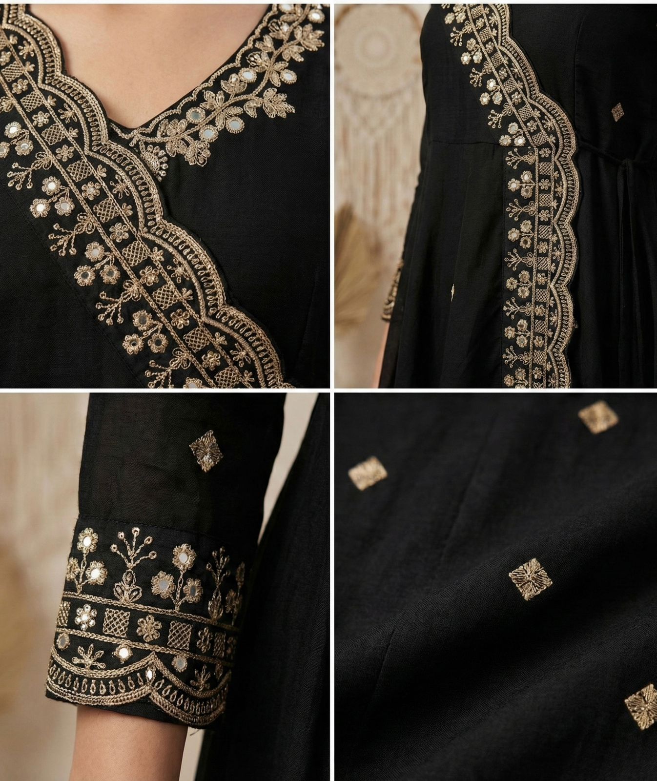 Vichitra Silk long frock