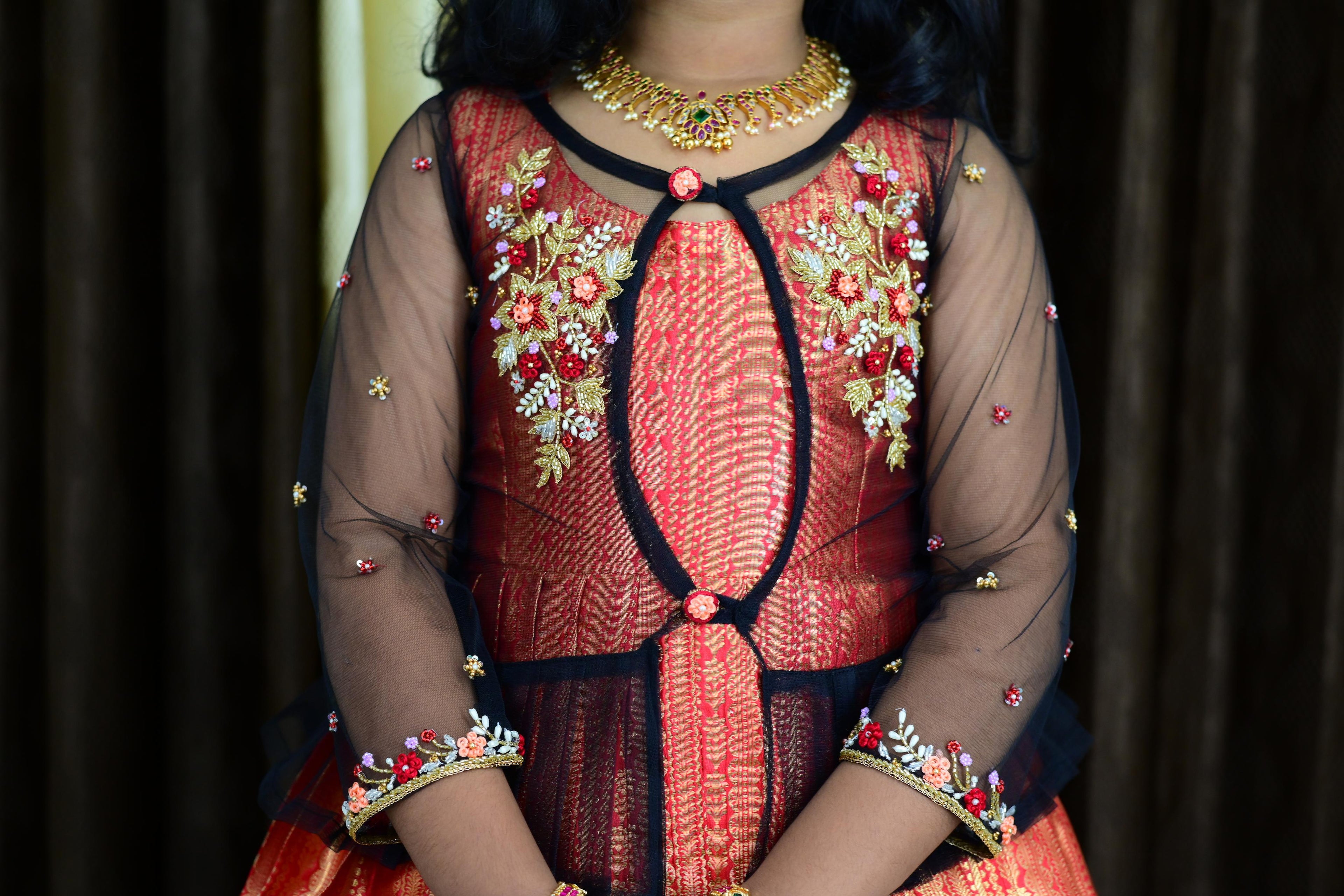 Frock with jacket with net