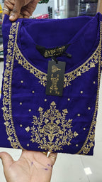 WORK KURTI PANT WITH HEAVY LEHRIYA PARTY WEAR DUPPATA SET