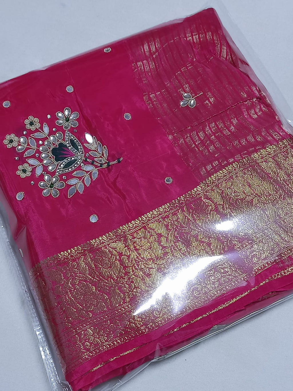 silk jari saree