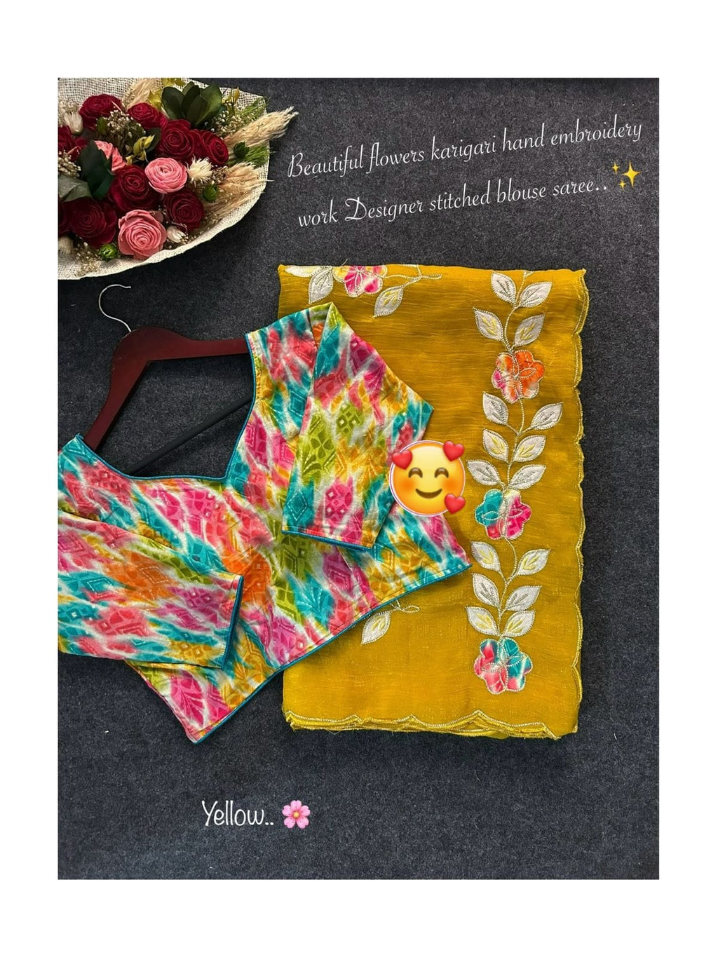 Crunchy crush saree