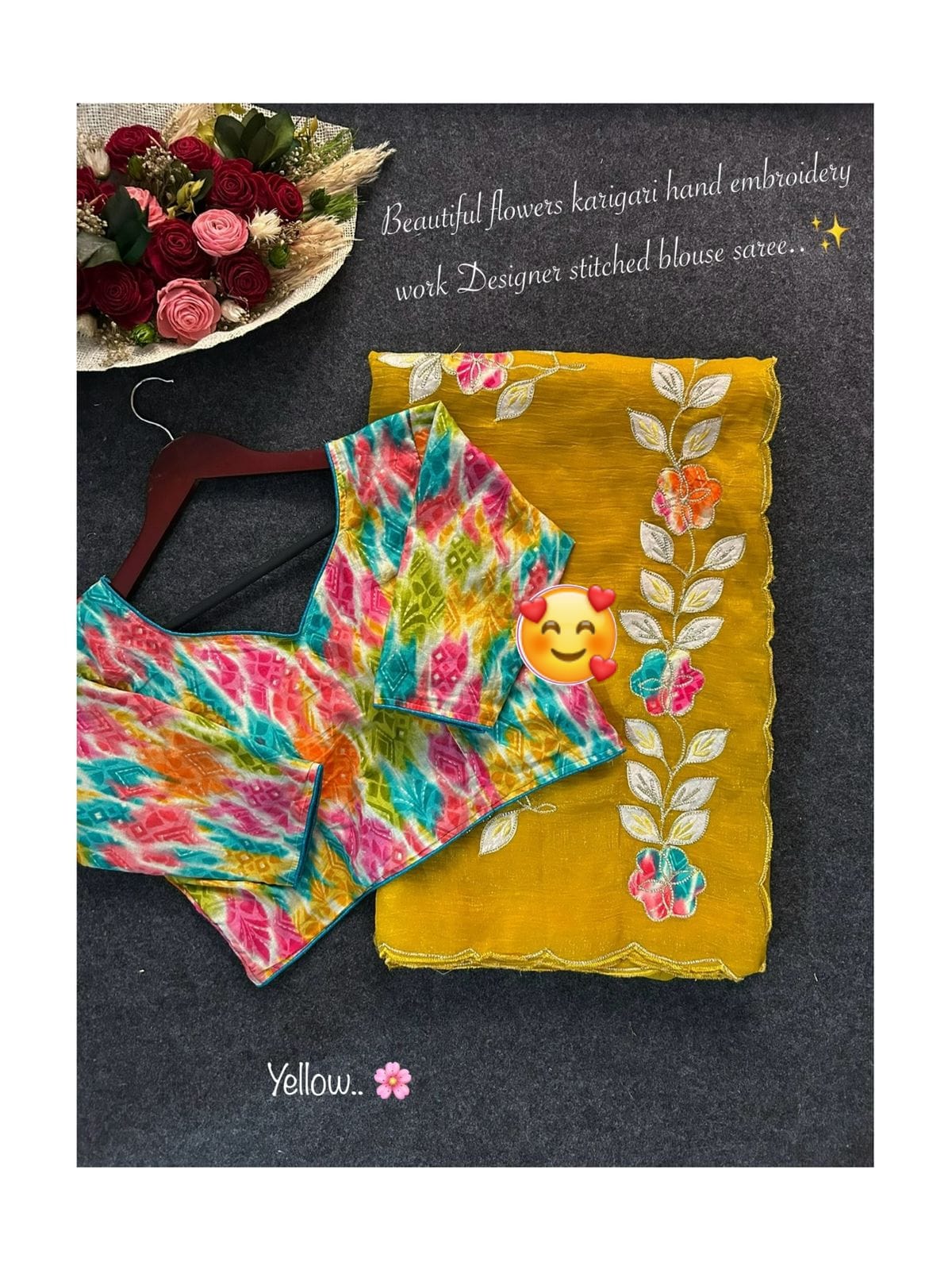 Crunchy crush saree